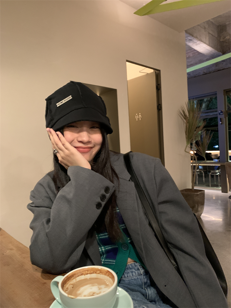 Women's Japanese Lazy Style Warm Knitted Double-Layer Pile Hat for Autumn Winter - Face-Slimming Cold Weather Accessory Women's Japanese Lazy Style Warm Knitted Double-Layer Pile Hat for Autumn Winter - Face-Slimming Cold Weather Accessory