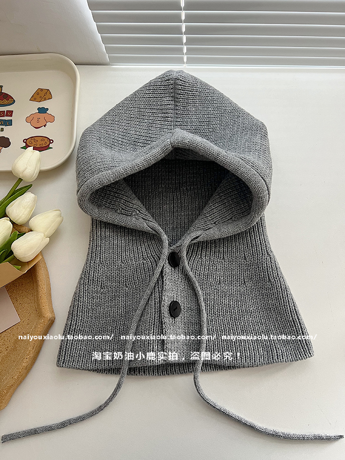 Women's Knitted Balaclava Hat with Neck Gaiter and Ear Protection - Warm Winter Wool Beanie for Cold Weather Fashion