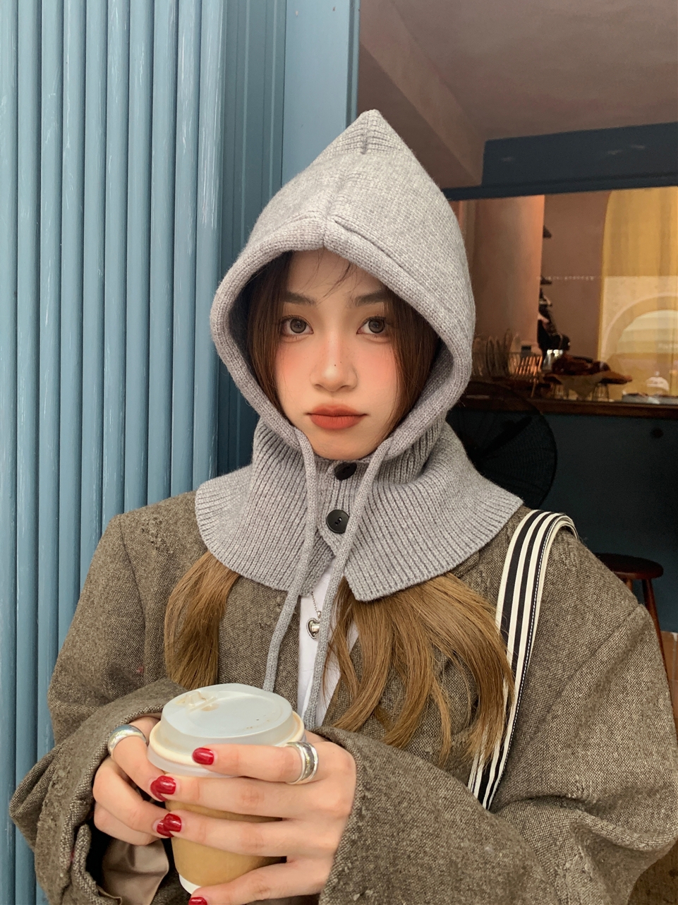 Women's Knitted Balaclava Hat with Neck Gaiter and Ear Protection - Warm Winter Wool Beanie for Cold Weather Fashion Women's Knitted Balaclava Hat with Neck Gaiter and Ear Protection - Warm Winter Wool Beanie for Cold Weather Fashion