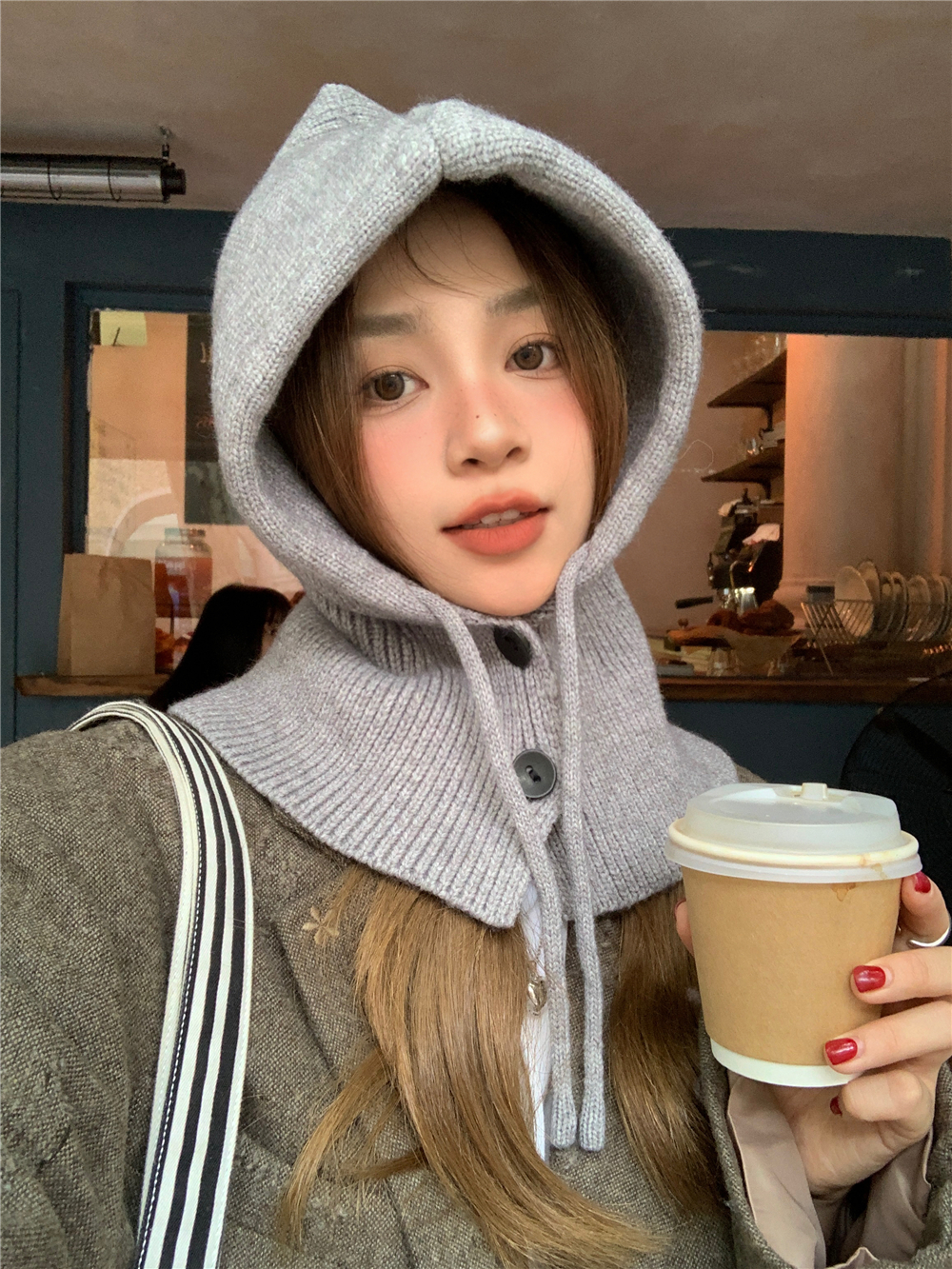 Women's Knitted Balaclava Hat with Neck Gaiter and Ear Protection - Warm Winter Wool Beanie for Cold Weather Fashion Women's Knitted Balaclava Hat with Neck Gaiter and Ear Protection - Warm Winter Wool Beanie for Cold Weather Fashion