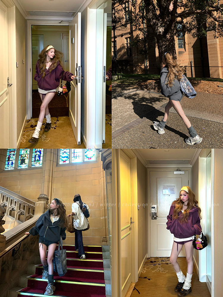 Women's Lazy Loose Hoodie Set with Sweet Tea Design and Hip-Hugging Shorts - Cozy Two-Piece Winter Outfit, Y2K Style Women's Lazy Loose Hoodie Set with Sweet Tea Design and Hip-Hugging Shorts - Cozy Two-Piece Winter Outfit, Y2K Style