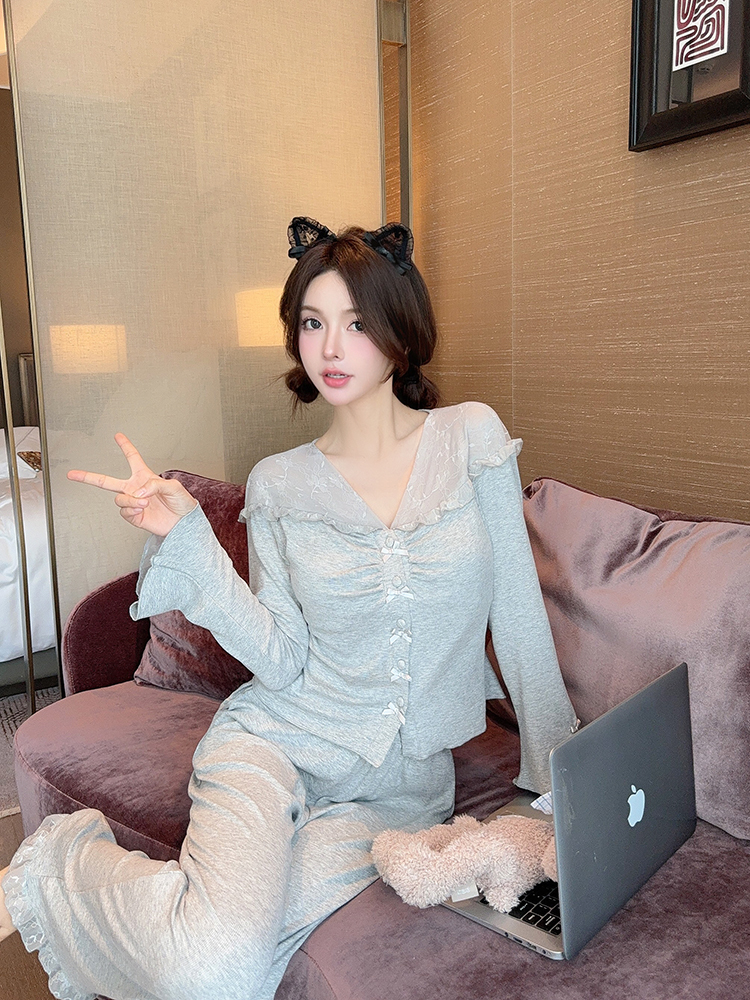 Women's Long Sleeve Modal Pajama Set - Sexy Spring & Autumn Homewear for Outdoor & Indoor Comfort Women's Long Sleeve Modal Pajama Set - Sexy Spring & Autumn Homewear for Outdoor & Indoor Comfort