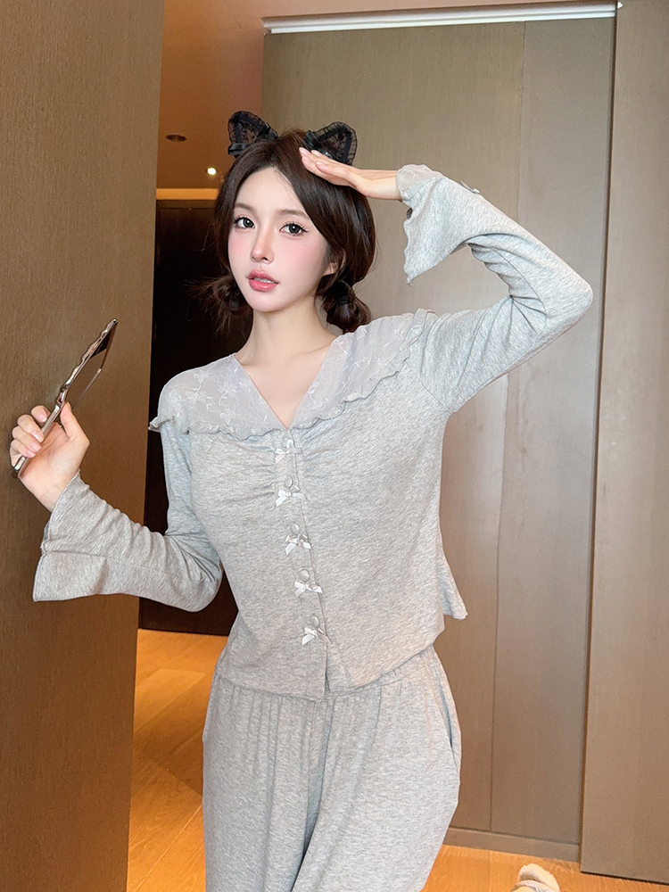 Women's Long Sleeve Modal Pajama Set - Sexy Spring & Autumn Homewear for Outdoor & Indoor Comfort Women's Long Sleeve Modal Pajama Set - Sexy Spring & Autumn Homewear for Outdoor & Indoor Comfort