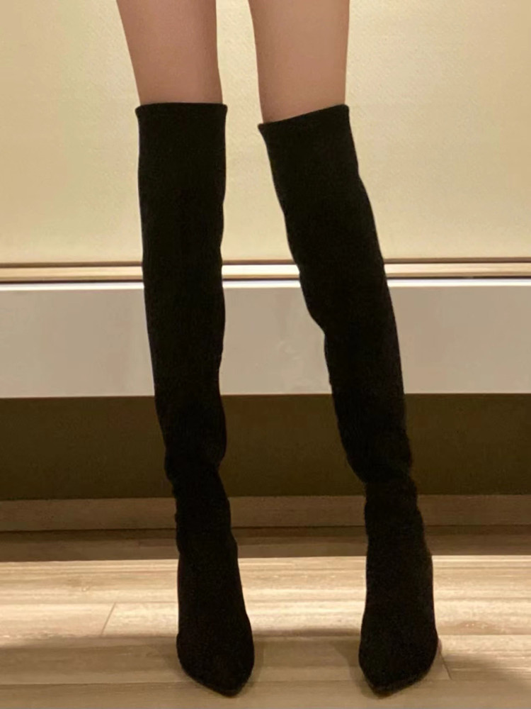 Women's Over-the-Knee Slim Fit Stretch Boots with Pointed Toe for Autumn Winter 2025 Fashion Women's Over-the-Knee Slim Fit Stretch Boots with Pointed Toe for Autumn Winter 2025 Fashion
