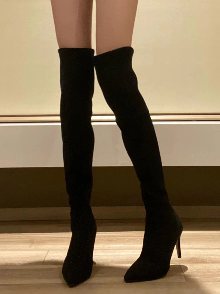 Women's Over-the-Knee Slim Fit Stretch Boots with Pointed Toe for Autumn Winter 2025 Fashion Women's Over-the-Knee Slim Fit Stretch Boots with Pointed Toe for Autumn Winter 2025 Fashion