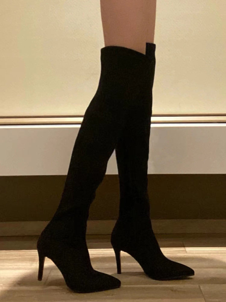 Women's Over-the-Knee Slim Fit Stretch Boots with Pointed Toe for Autumn Winter 2025 Fashion Women's Over-the-Knee Slim Fit Stretch Boots with Pointed Toe for Autumn Winter 2025 Fashion