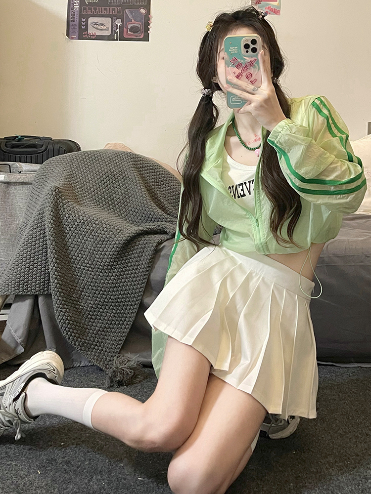 Women's Pink and White Pudding Bear JK Sun Protection Jacket - Lightweight, Breathable, New Style for Summer Fashion Women's Pink and White Pudding Bear JK Sun Protection Jacket - Lightweight, Breathable, New Style for Summer Fashion