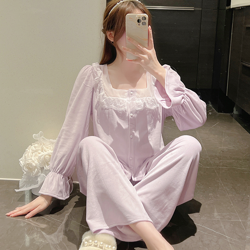 Women's Princess Style Fleece Pajama Set - Thick Plush Homewear for Autumn & Winter, Sweet Cute Island Design 2025