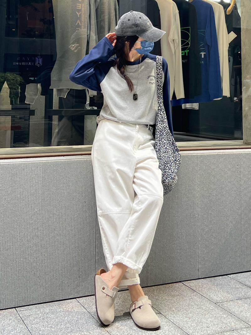 Women's Pure Cotton Color Block Long Sleeve T-Shirt - Slim Fit Spliced Design for Autumn 2025 - Trendy Everyday Wear Women's Pure Cotton Color Block Long Sleeve T-Shirt - Slim Fit Spliced Design for Autumn 2025 - Trendy Everyday Wear