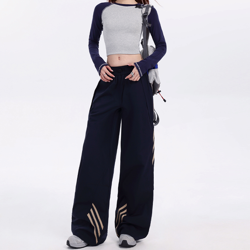 Women's Quick-Dry Dark Blue Parachute Pants - 2025 Summer Casual Hiking & Street Dance Long Trousers Women's Quick-Dry Dark Blue Parachute Pants - 2025 Summer Casual Hiking & Street Dance Long Trousers