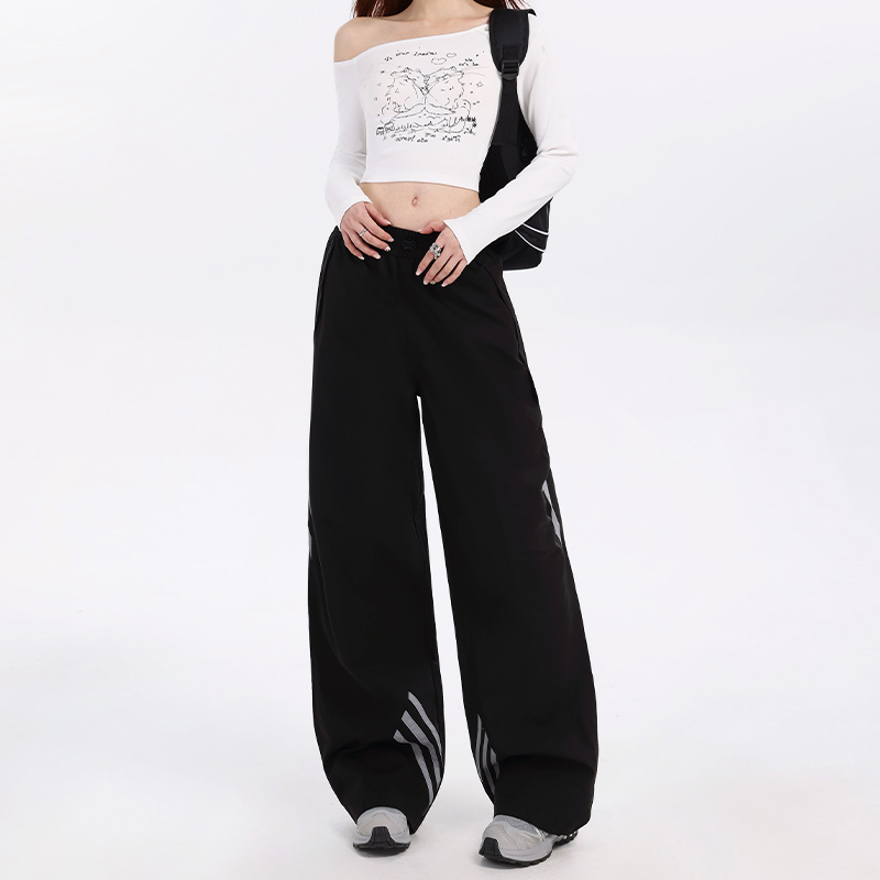 Women's Quick-Dry Dark Blue Parachute Pants - 2025 Summer Casual Hiking & Street Dance Long Trousers Women's Quick-Dry Dark Blue Parachute Pants - 2025 Summer Casual Hiking & Street Dance Long Trousers