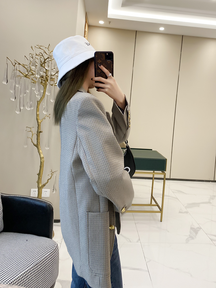 Women's Retro Plaid Suit Jacket - European Style, Lapel Design, Autumn Fashion, Classic British Temperament Women's Retro Plaid Suit Jacket - European Style, Lapel Design, Autumn Fashion, Classic British Temperament