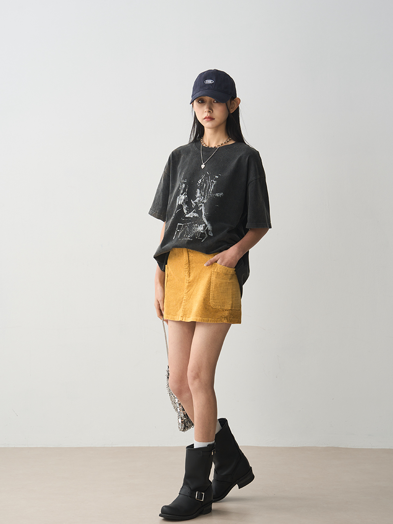 Women's Summer Corduroy A-Line Skirt - Slim Fit Workwear, Versatile Half Skirt for Lengthening Legs, Casual Chic Style Women's Summer Corduroy A-Line Skirt - Slim Fit Workwear, Versatile Half Skirt for Lengthening Legs, Casual Chic Style