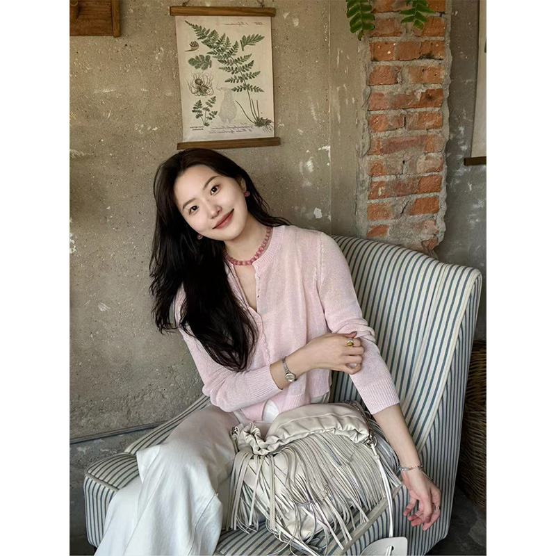 Women's Summer Elegant Cardigan - High-End Sun Protection with Twisted Flower Placket and Round Neck Design Women's Summer Elegant Cardigan - High-End Sun Protection with Twisted Flower Placket and Round Neck Design