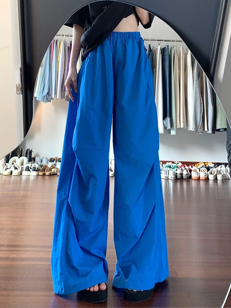 Women's Summer Quick-Dry Loose Straight-Leg Ice Silk Wide-Leg Casual Sports Pants - 2025 New Style