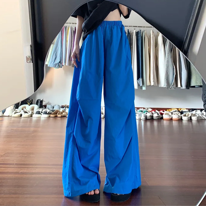 Women's Summer Quick-Dry Loose Straight-Leg Ice Silk Wide-Leg Casual Sports Pants - 2025 New Style