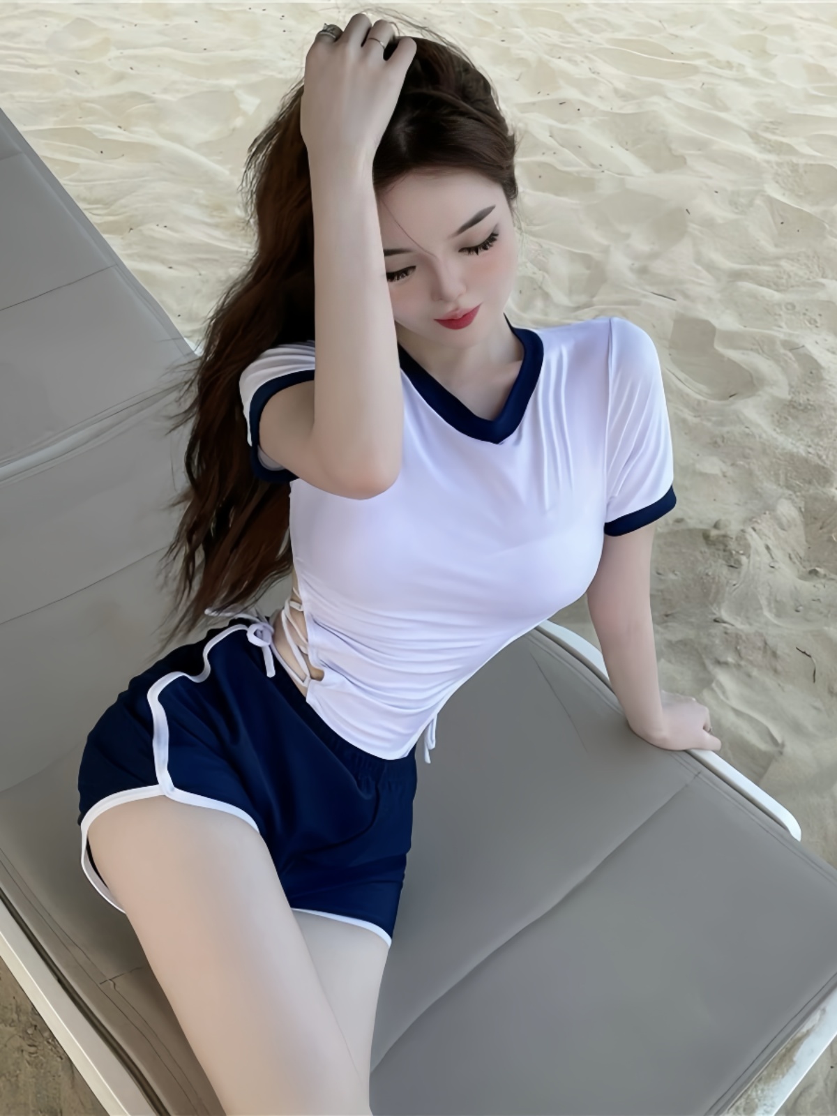 Women's Summer Three-Piece Slimming Swimwear Set with Boyshorts, Conservative Design for Hot Springs, Vacation, and Belly Coverage