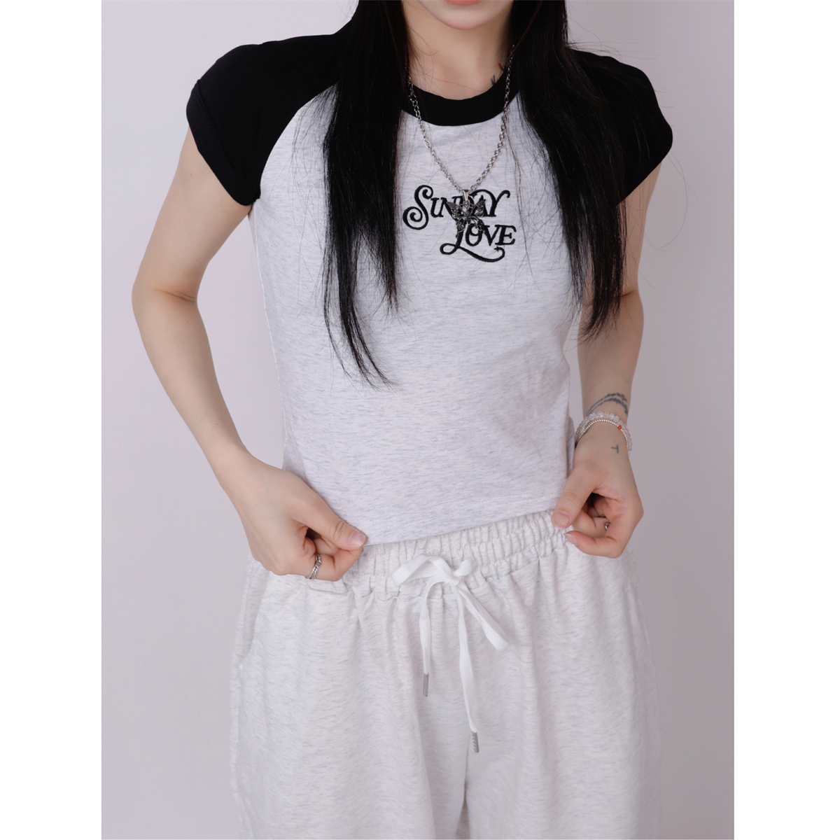 Women's Sweet and Spicy Jazz Top - Unique Fit Slim Flattering Raglan Short Sleeve T-shirt for Trendy Y2K Style