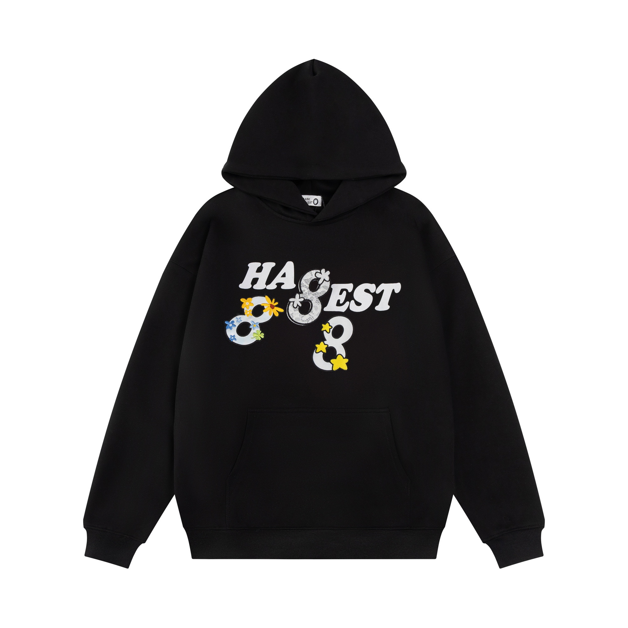 Women's Velcro Fleece Hooded Sweatshirt - Loose Fit, National Trend Letter Design, American Street Style