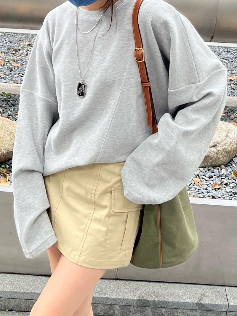 Women's Waffle Long Sleeve Sun Protection T-Shirt - Casual Loose Gray Top for Autumn 2025, Perfect for Everyday Wear