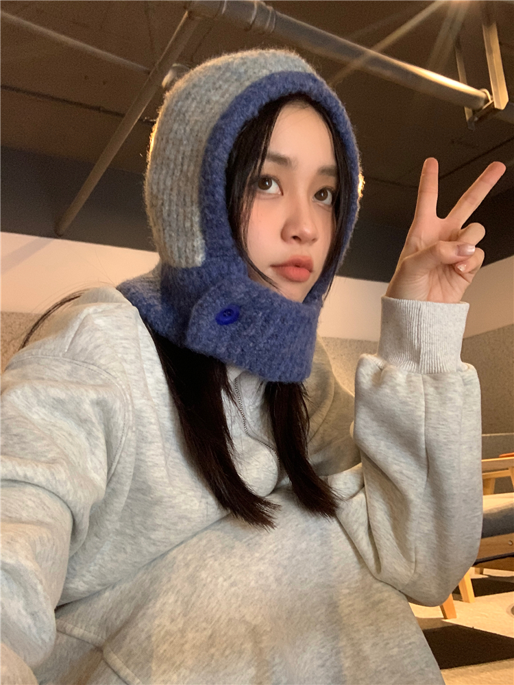 Women's Winter Knitted Wool Beanie with Neck Gaiter and Ear Protection - Stylish Warm Accessory for Cold Weather Fashion