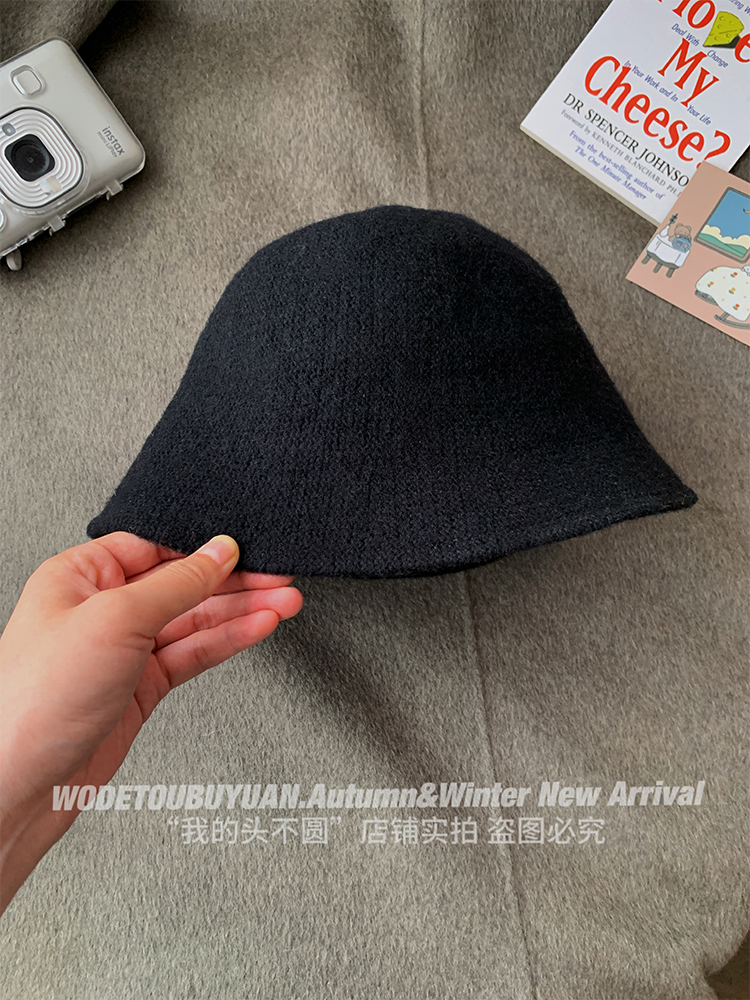 Women's Wool Fisherman Hat - Oversized Bucket Hat for Autumn & Winter, Face-Covering Design, Flattering Large Head Circumference Women's Wool Fisherman Hat - Oversized Bucket Hat for Autumn & Winter, Face-Covering Design, Flattering Large Head Circumference