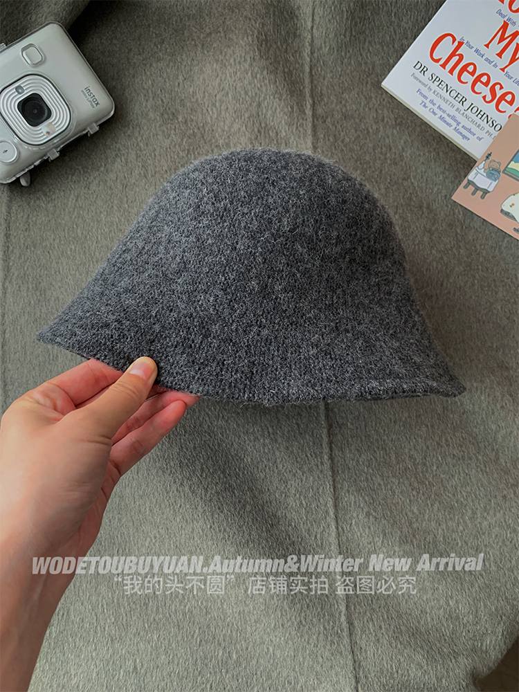 Women's Wool Fisherman Hat - Oversized Bucket Hat for Autumn & Winter, Face-Covering Design, Flattering Large Head Circumference Women's Wool Fisherman Hat - Oversized Bucket Hat for Autumn & Winter, Face-Covering Design, Flattering Large Head Circumference