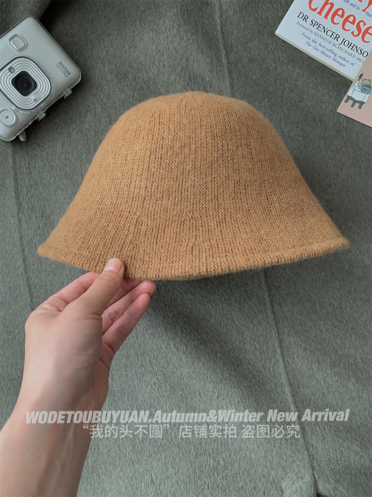 Women's Wool Fisherman Hat - Oversized Bucket Hat for Autumn & Winter, Face-Covering Design, Flattering Large Head Circumference Women's Wool Fisherman Hat - Oversized Bucket Hat for Autumn & Winter, Face-Covering Design, Flattering Large Head Circumference