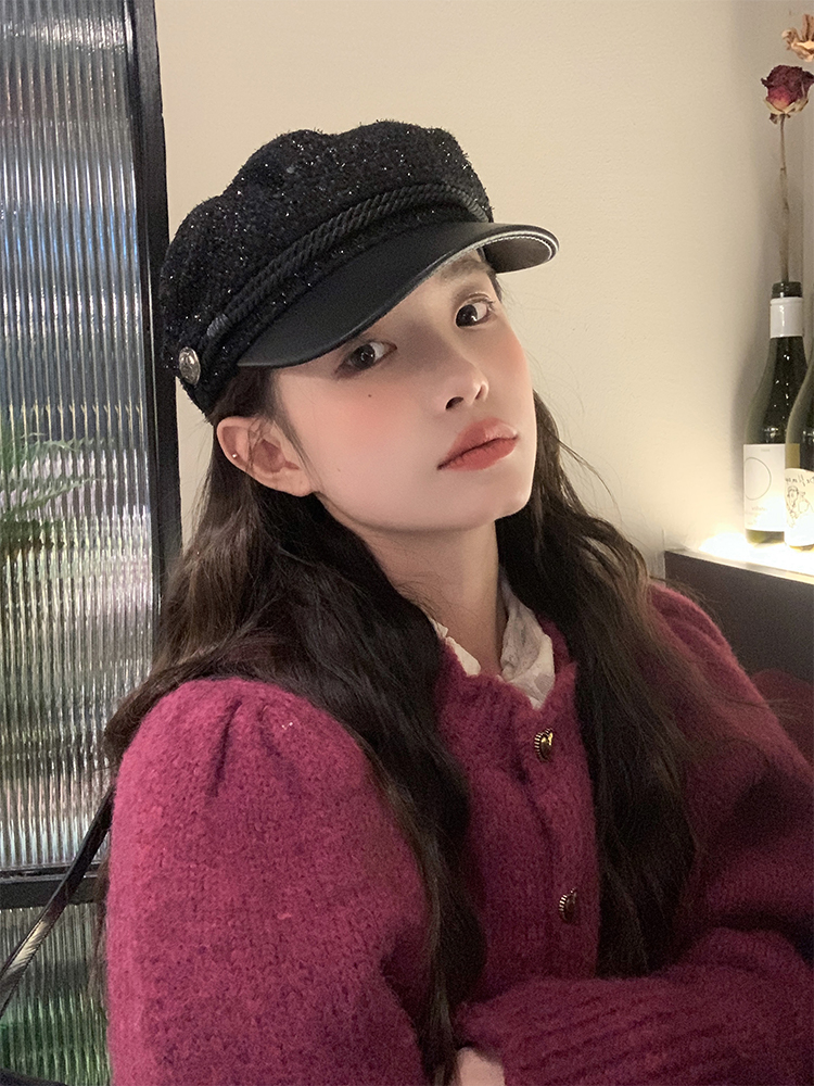 Women's Woolen Duckbill Cap - 'My Head Is Not Round' Knight Hat, Autumn Winter Fashion, British Versatile Beret Women's Woolen Duckbill Cap - 'My Head Is Not Round' Knight Hat, Autumn Winter Fashion, British Versatile Beret