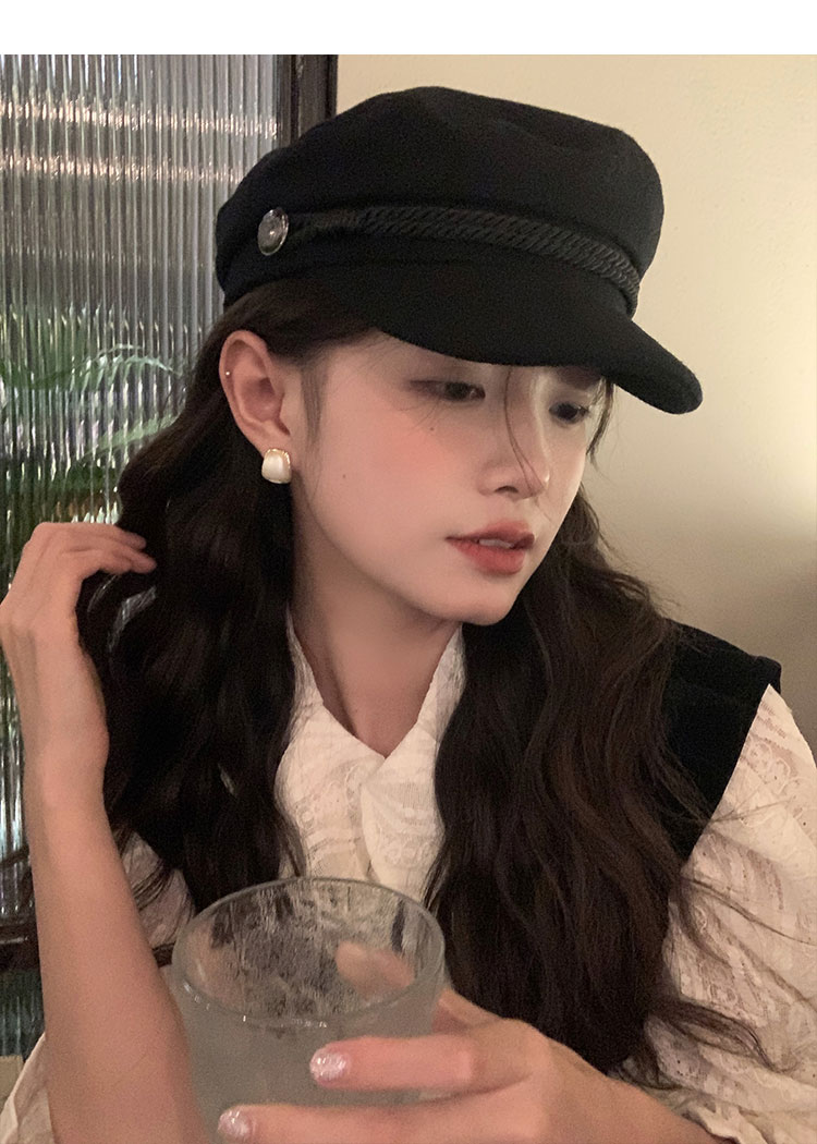 Women's Woolen Duckbill Cap - 'My Head Is Not Round' Knight Hat, Autumn Winter Fashion, British Versatile Beret