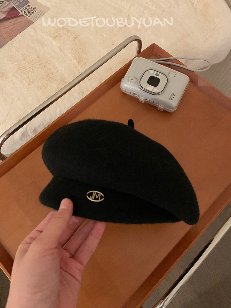 Wool Beret for Women - Autumn Winter Style, Large Head Circumference, Painter's Hat, Face-Slimming Trendy Design Wool Beret for Women - Autumn Winter Style, Large Head Circumference, Painter's Hat, Face-Slimming Trendy Design