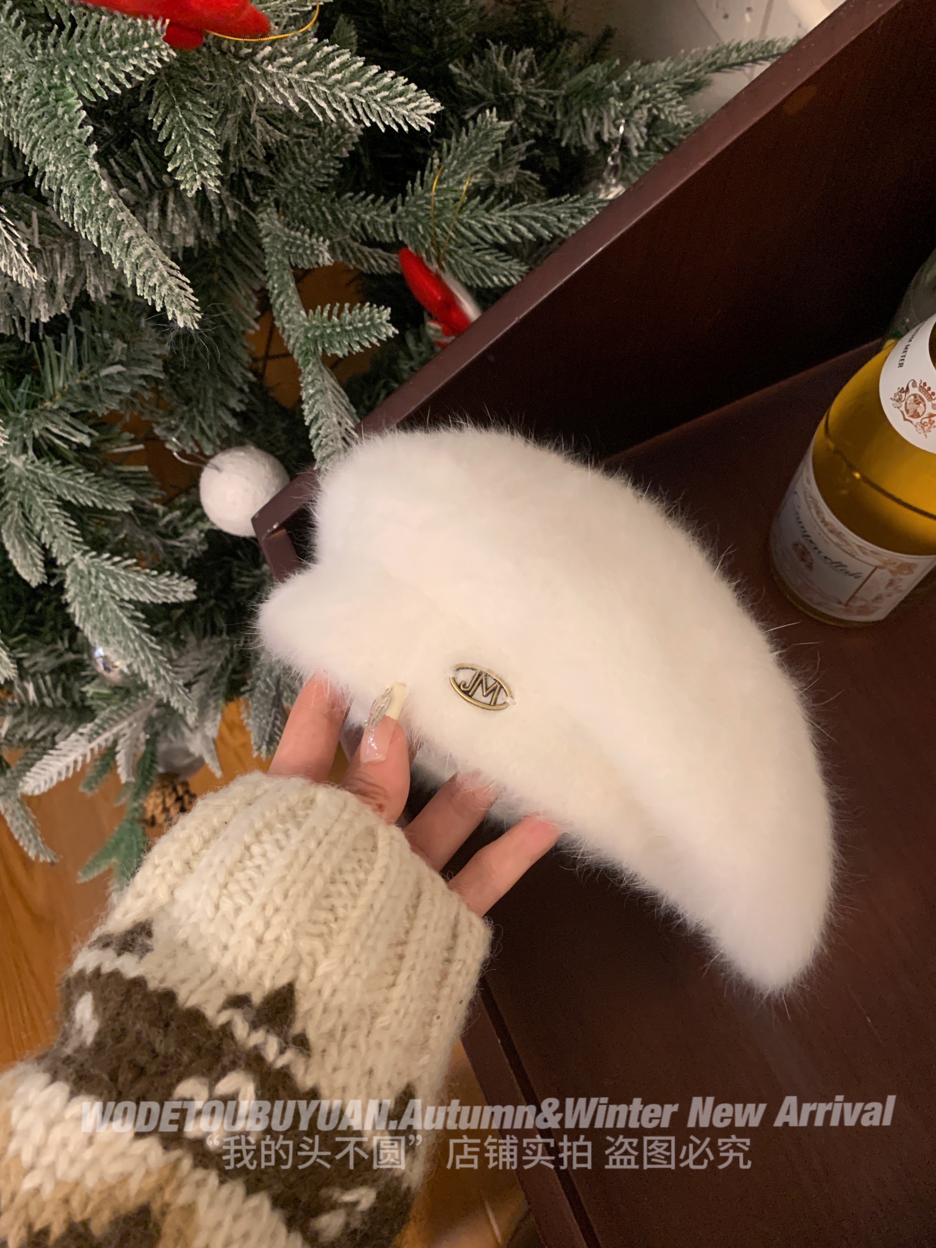 Wool Beret for Women - Autumn Winter Style, Large Head Circumference, Painter's Hat, Face-Slimming Trendy Design Wool Beret for Women - Autumn Winter Style, Large Head Circumference, Painter's Hat, Face-Slimming Trendy Design