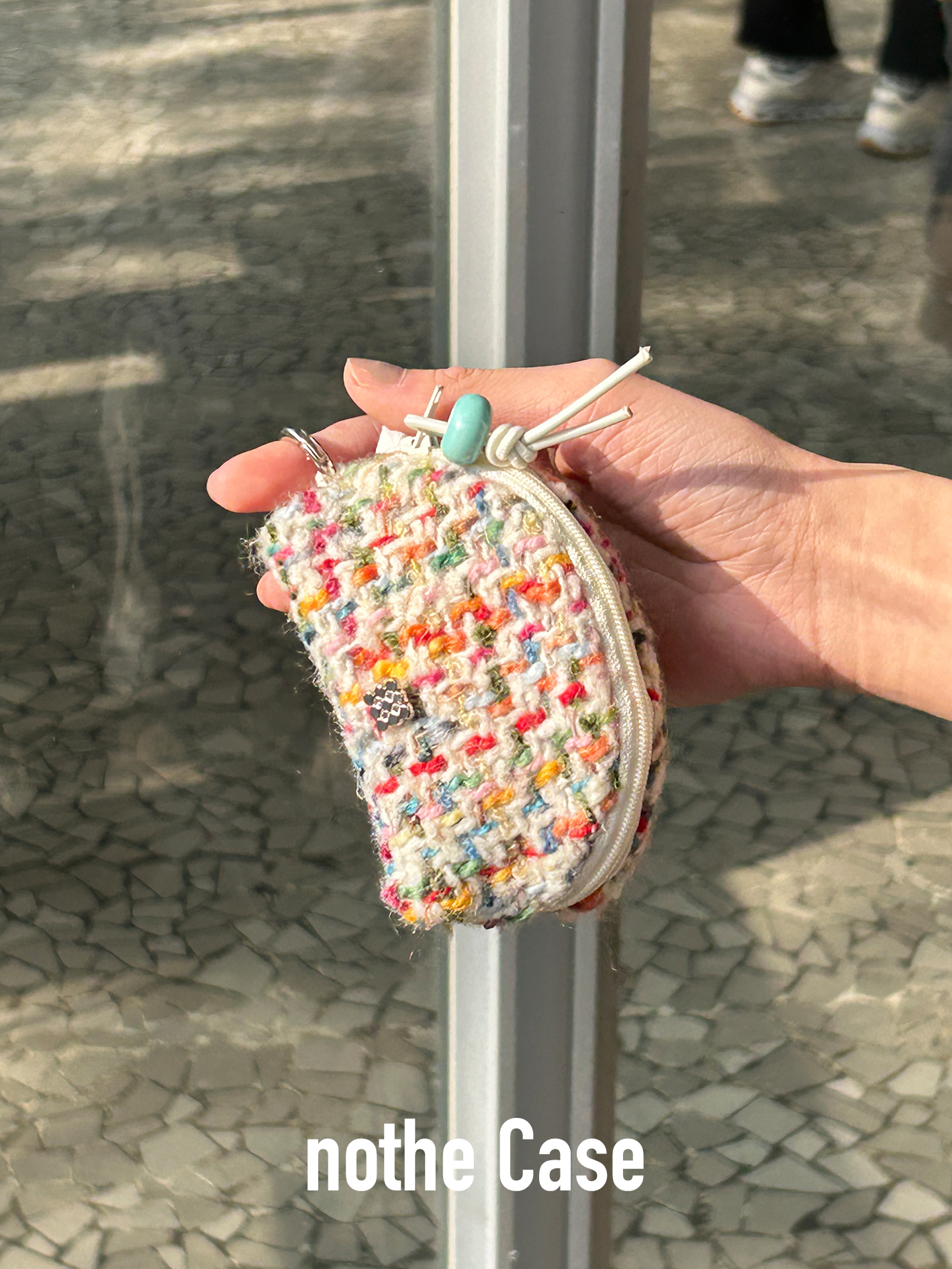 Wool Coin Purse - Sugar Bean Shell Design, Small Fragrance Style Headphone Storage Bag, Niche Fashion Accessory