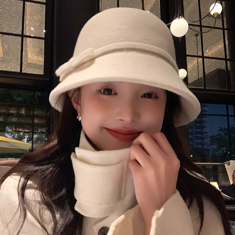 Woolen Fisherman's Hat for Women, French Hepburn Style Basin Hat, Autumn Winter Fashion, Felt Design, Vintage 90s Trend Woolen Fisherman's Hat for Women, French Hepburn Style Basin Hat, Autumn Winter Fashion, Felt Design, Vintage 90s Trend