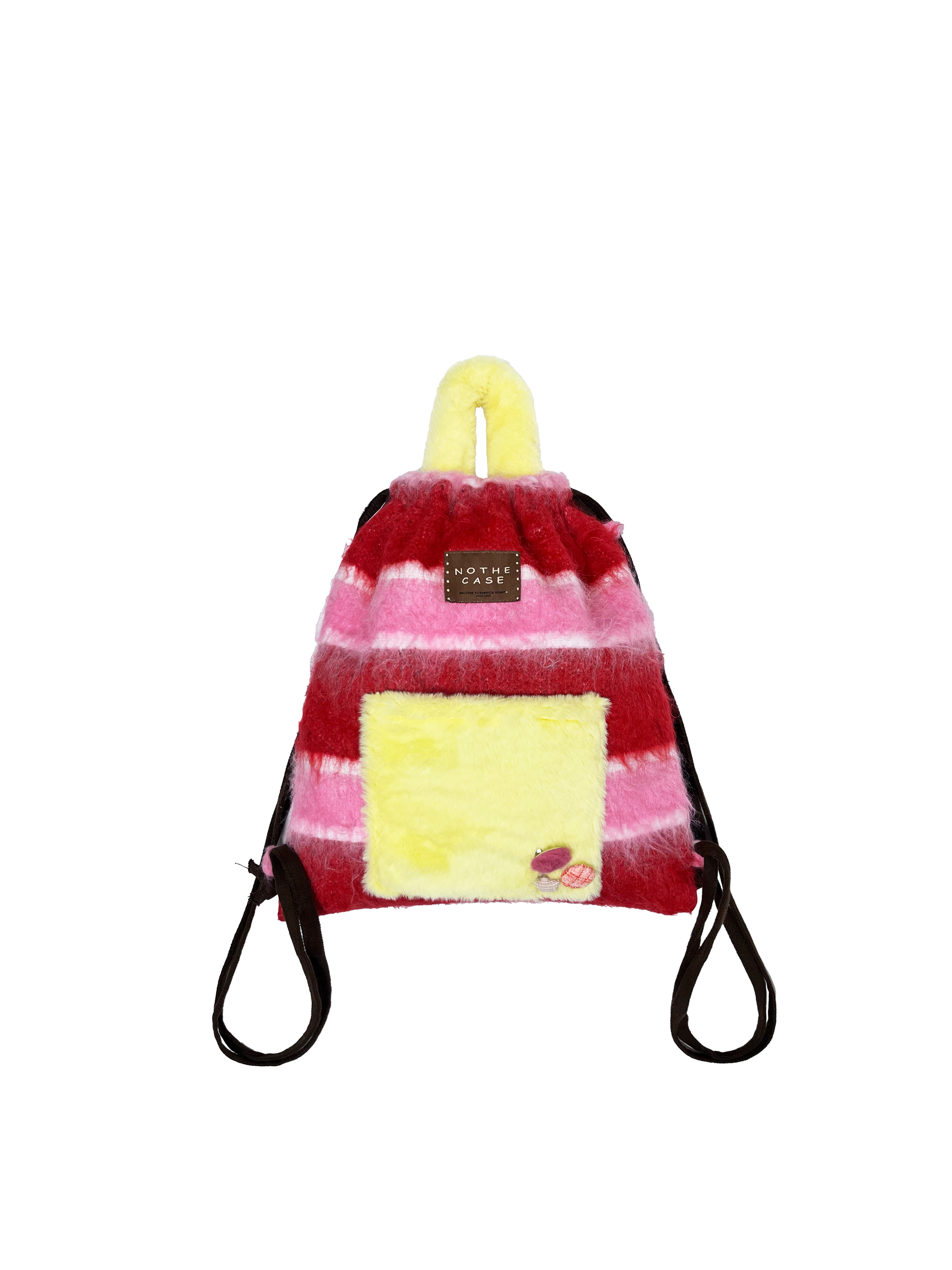 Woolen Striped Texture Double Shoulder Backpack for Women - Autumn Winter Niche Book Bag, Trendy and Stylish Woolen Striped Texture Double Shoulder Backpack for Women - Autumn Winter Niche Book Bag, Trendy and Stylish