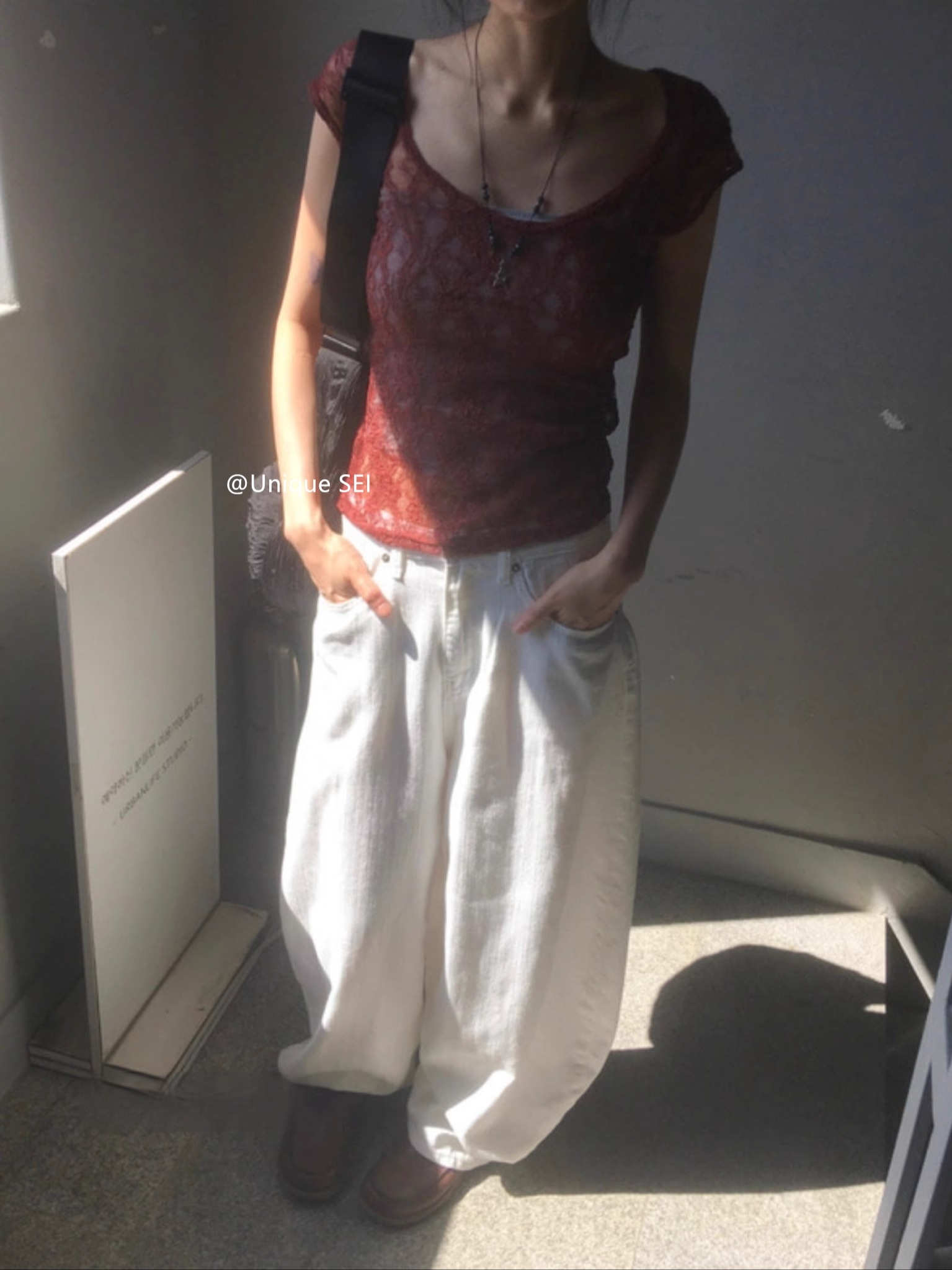 Y2K Dreamy Embroidered Wings Casual Slim-Fit White Denim Pants - Unique Street Style Versatile Bottoms Y2K Dreamy Embroidered Wings Casual Slim-Fit White Denim Pants - Unique Street Style Versatile Bottoms