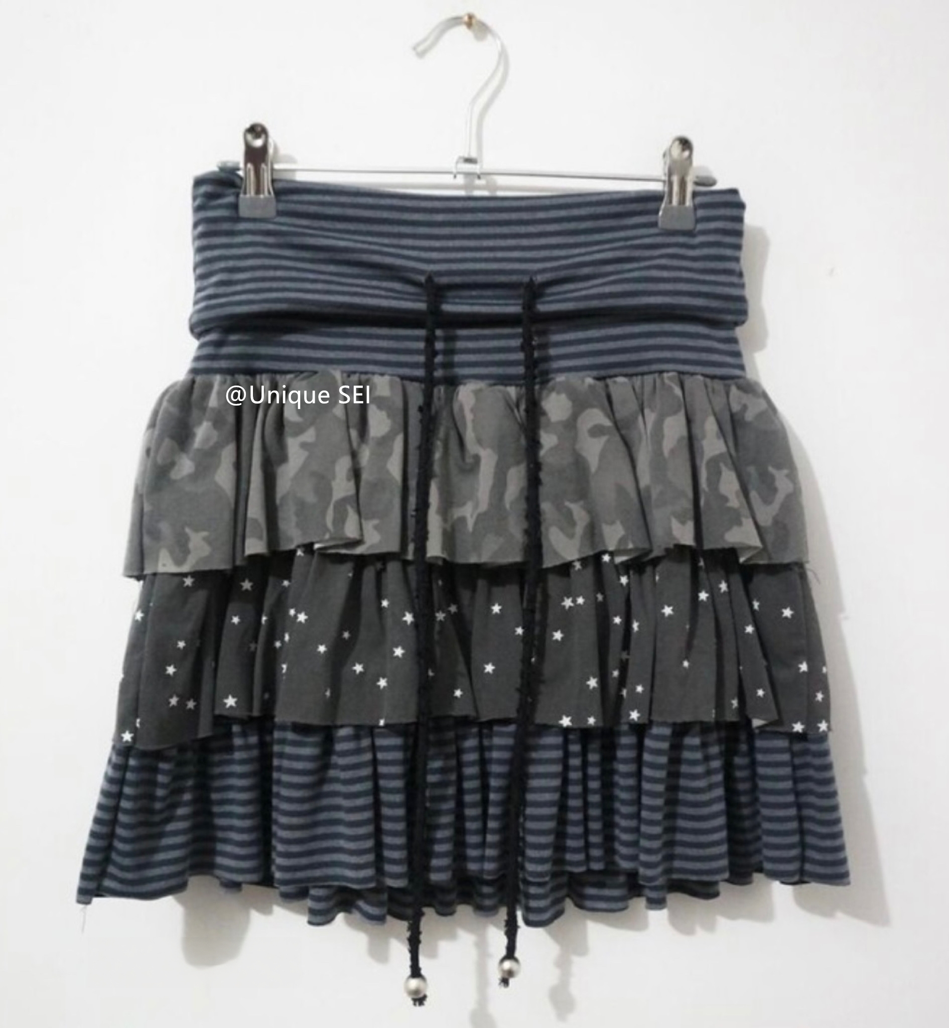 Y2K Harajuku Patchwork Retro Puffed Midi Skirt - Unique Summer Japanese Casual Style Y2K Harajuku Patchwork Retro Puffed Midi Skirt - Unique Summer Japanese Casual Style