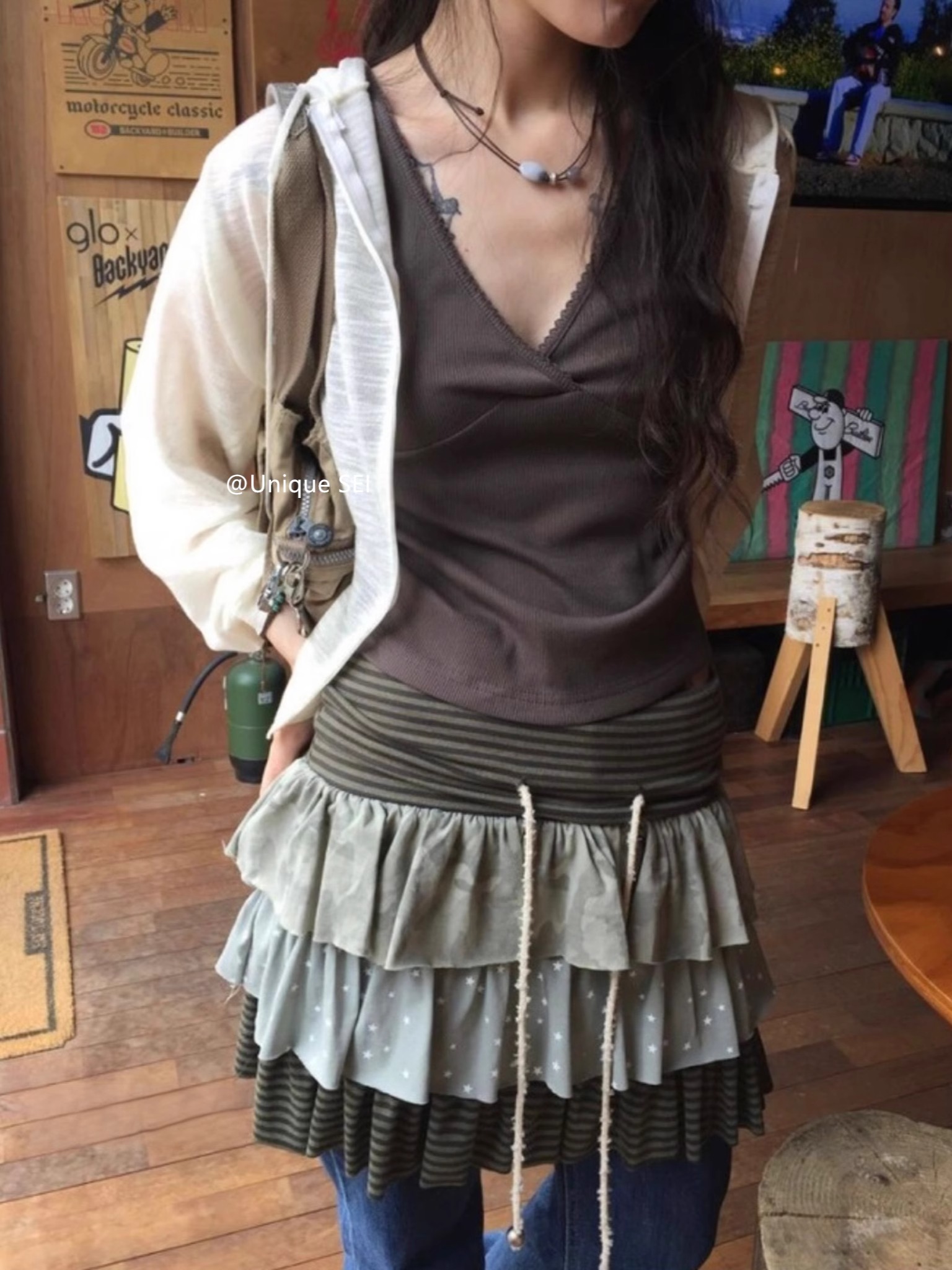 Y2K Harajuku Patchwork Retro Puffed Midi Skirt - Unique Summer Japanese Casual Style Y2K Harajuku Patchwork Retro Puffed Midi Skirt - Unique Summer Japanese Casual Style