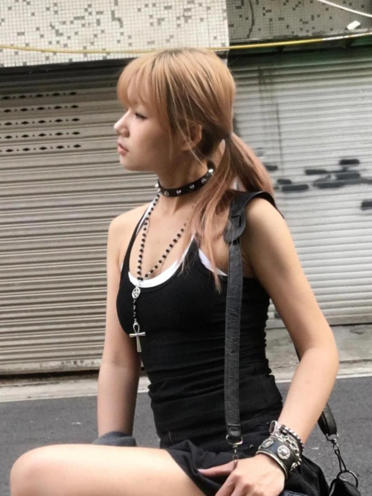 Y2K Layered Cross Long Hoodie with Necklace, Baddie Studded Choker Accessory, Star Pendant Sweater Chain Y2K Layered Cross Long Hoodie with Necklace, Baddie Studded Choker Accessory, Star Pendant Sweater Chain