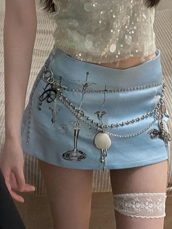 Y2K Metallic Waist Chain for Women with Ocean Shells, Multi-Layer Hanging Belt, Vacation-Style Sexy Accessory Y2K Metallic Waist Chain for Women with Ocean Shells, Multi-Layer Hanging Belt, Vacation-Style Sexy Accessory