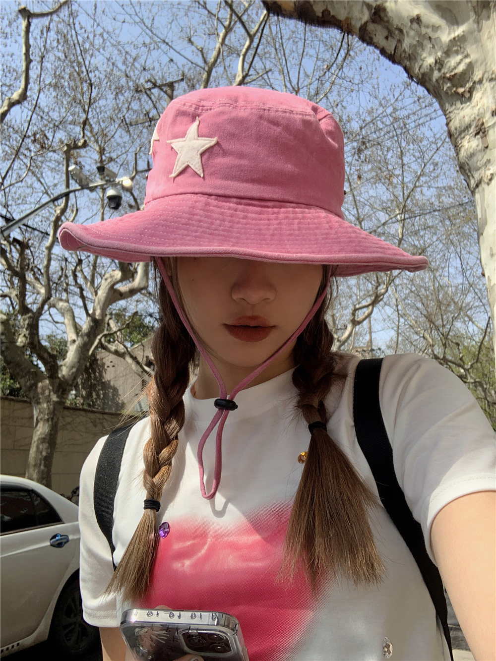 Y2K Pink Star Western Cowboy Hat | Wide Brim Summer Sunshade Fisherman Hat for Outdoor Camping Fashion Y2K Pink Star Western Cowboy Hat | Wide Brim Summer Sunshade Fisherman Hat for Outdoor Camping Fashion