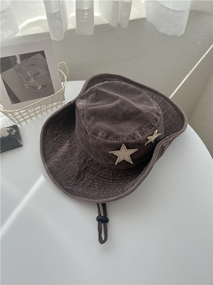 Y2K Pink Star Western Cowboy Hat | Wide Brim Summer Sunshade Fisherman Hat for Outdoor Camping Fashion Y2K Pink Star Western Cowboy Hat | Wide Brim Summer Sunshade Fisherman Hat for Outdoor Camping Fashion