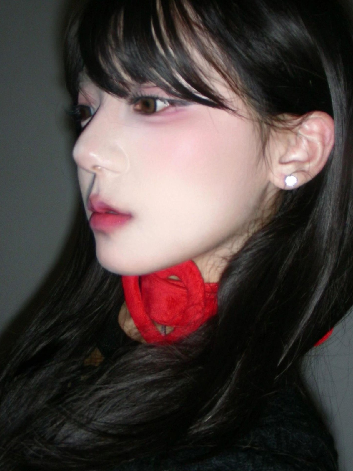 Y2K Red Heart Choker Collar Gothic Short Plush Leather Necklace Festive Subculture Accessory for Girls Y2K Red Heart Choker Collar Gothic Short Plush Leather Necklace Festive Subculture Accessory for Girls